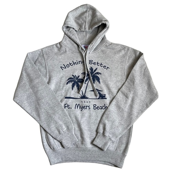 Beach Love Unisex Fort Myers Sweatshirt Size S Tourist Souvenir Groovy - Picture 1 of 8
